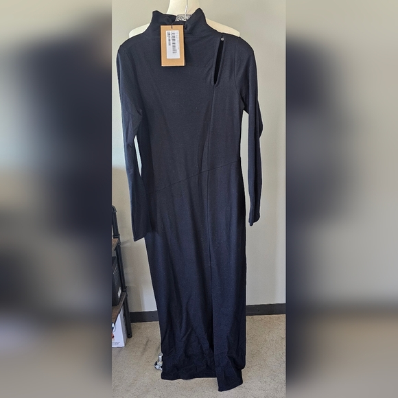 MARCELLA NYC Lorimer Sweatshirt Maxi Dress Black Sz L NWT - Picture 4 of 9